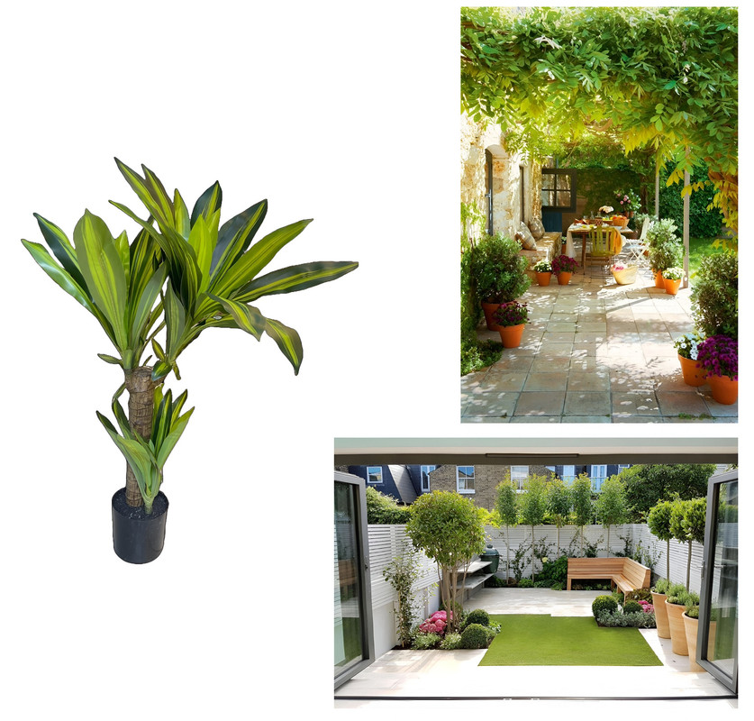 FLOR PLANTA ARTIFICIAL DRACAENA ARBOL DECORACION REAL LAU - 3