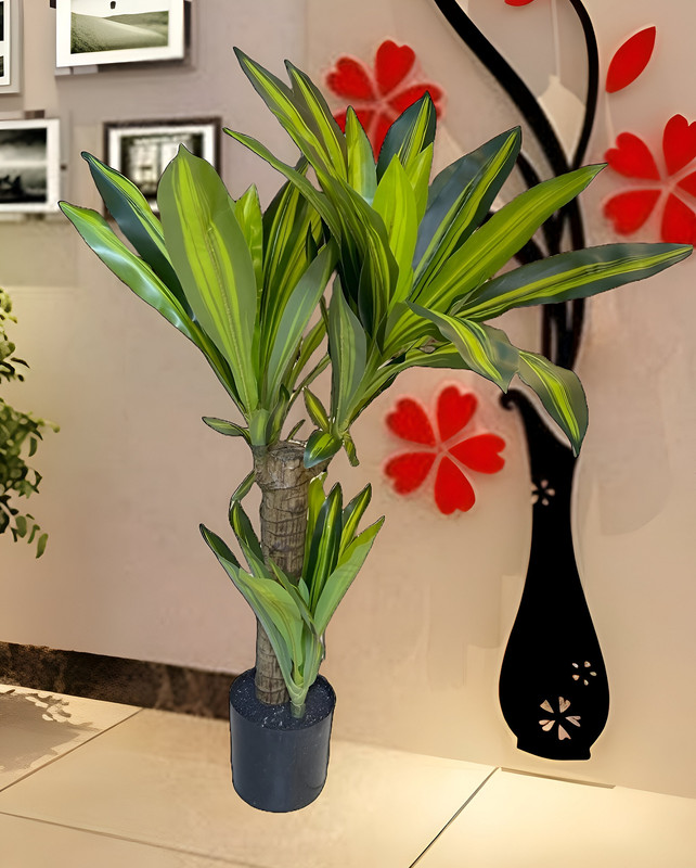 FLOR PLANTA ARTIFICIAL DRACAENA ARBOL DECORACION REAL LAU - 6