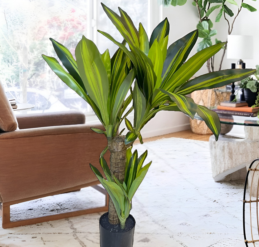 FLOR PLANTA ARTIFICIAL DRACAENA ARBOL DECORACION REAL LAU - 7