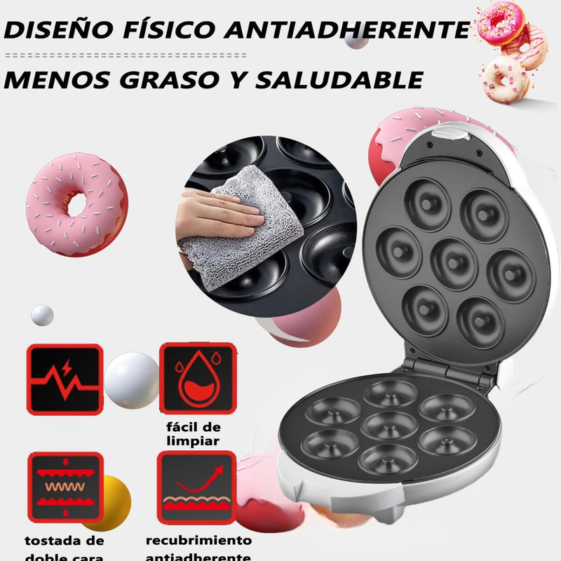 MAQUINA DONUTS MINI ANTIADHERENTE POSTRES COCINA LAU - 8