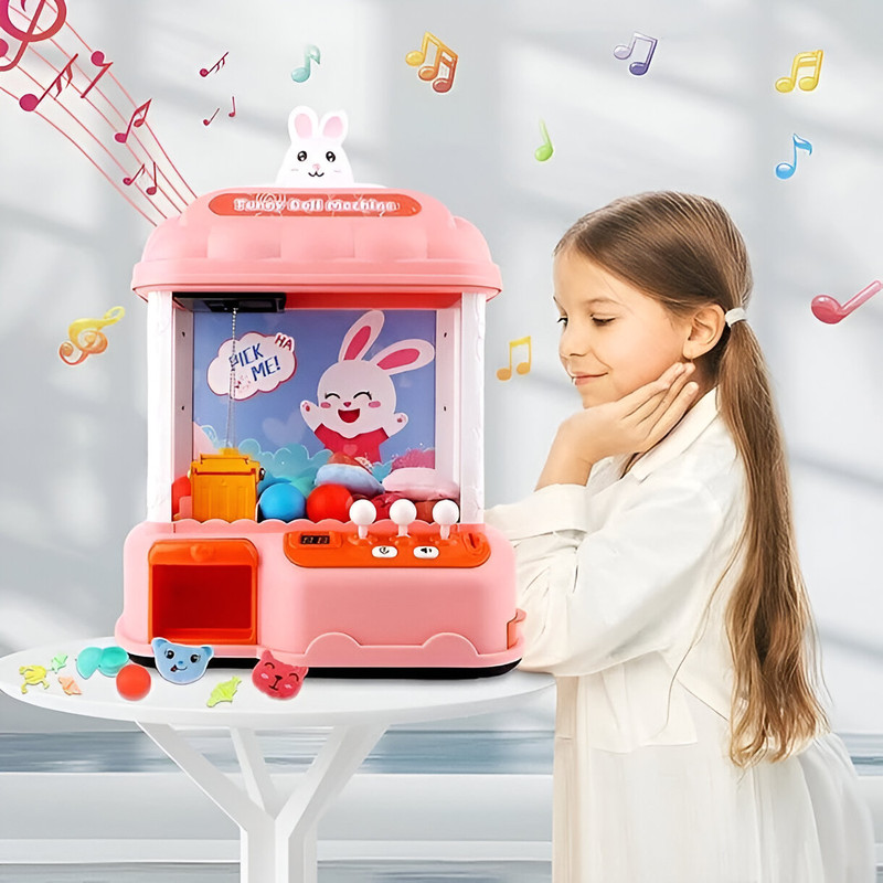 JUGUETE INTERACTIVO ZZKKO GARRA MAQUINA CATCH DOLL MACHINE NIÑOS DIVERSION LAU MULTICOLOR - 5
