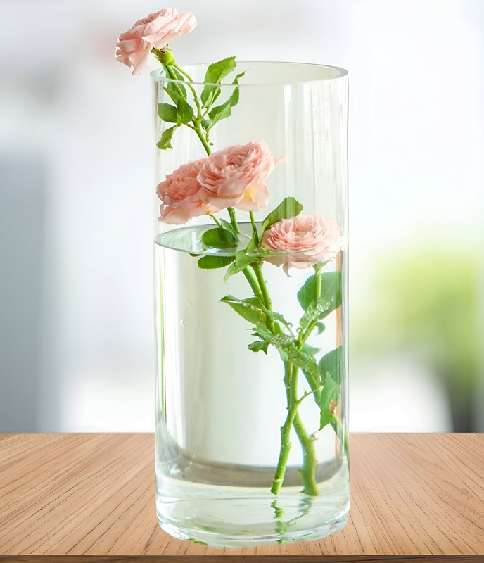 JARRO VIDRIO PLANTA FLORES DECORA COCINA SALA LAU - 4