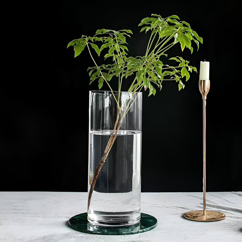 JARRO VIDRIO PLANTA FLORES DECORA COCINA SALA LAU - 6