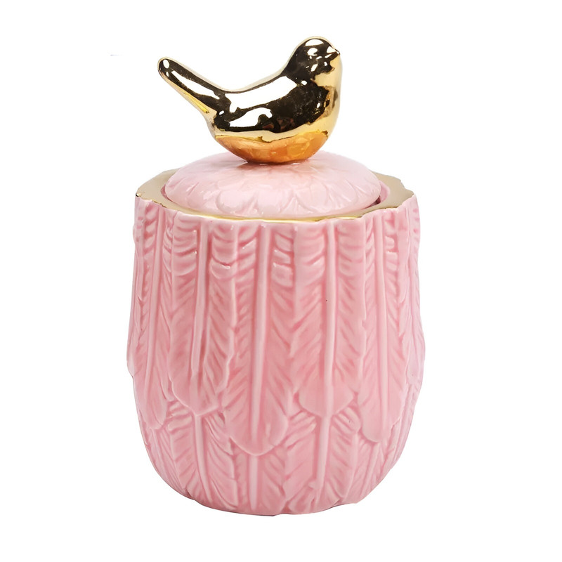 JARRO CERAMICO TAPA ALMACENAMIENTO MODERNO LAU - 3