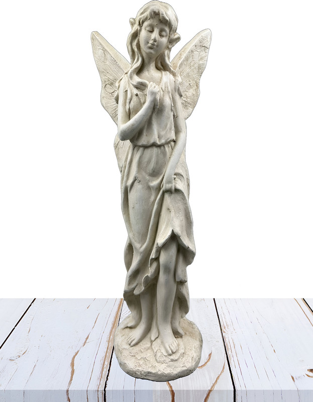 ESTATUA ESCULTURAL ANGEL JARDIN DECORACION ADORNO LAU - 3