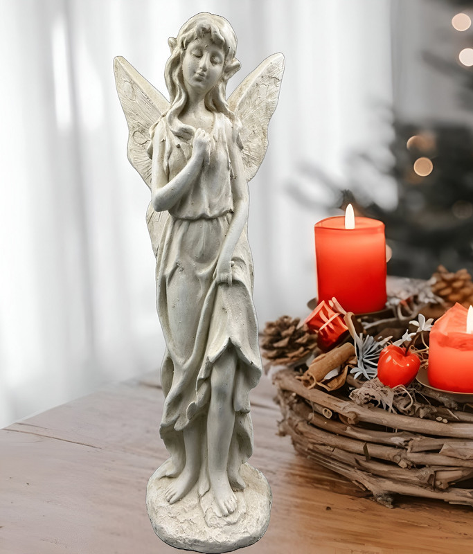 ESTATUA ESCULTURAL ANGEL JARDIN DECORACION ADORNO LAU - 8