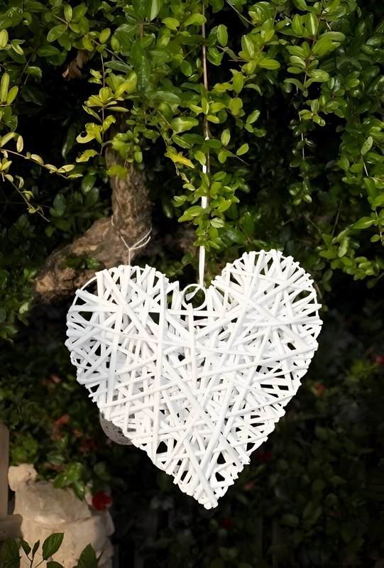 CORAZON MIMBRE COLGANTE ADORNO MODERNO ROMANTICO LAU - 7