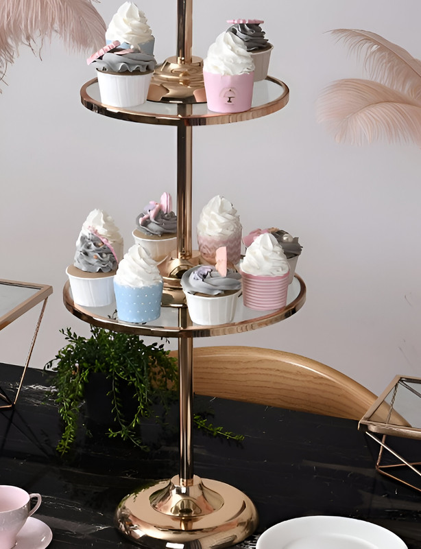 SOPORTE REDONDE POSTRES MESA EXHIBICION DULCES FRUTAS LAU - 6