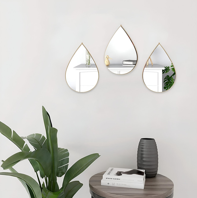 ESPEJO DECORATIVO FORMA GOTA AGUA PARED HOGAR PASILLO LAU - 8