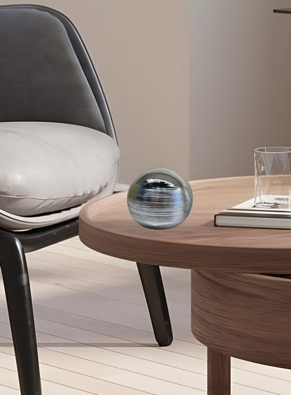 SET 2 ESFERAS EFECTO RAYE DECORATIVA MODERNAS LAU - 4
