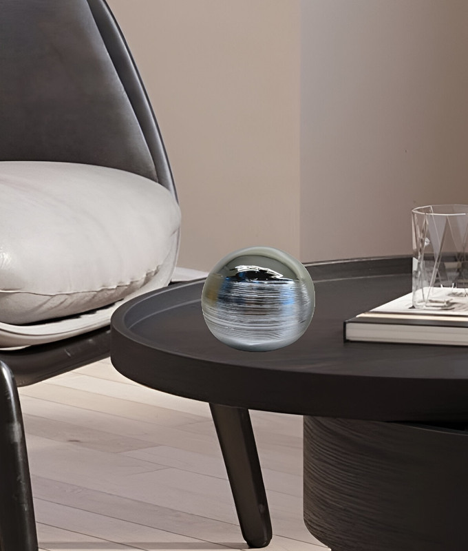 SET 2 ESFERAS EFECTO RAYE DECORATIVA MODERNAS LAU - 5