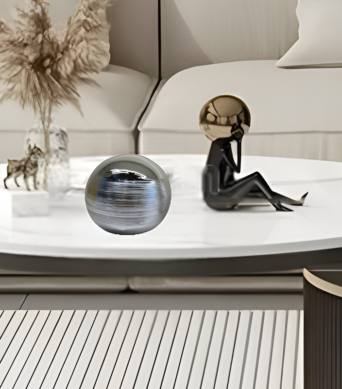 SET 2 ESFERAS EFECTO RAYE DECORATIVA MODERNAS LAU - 6