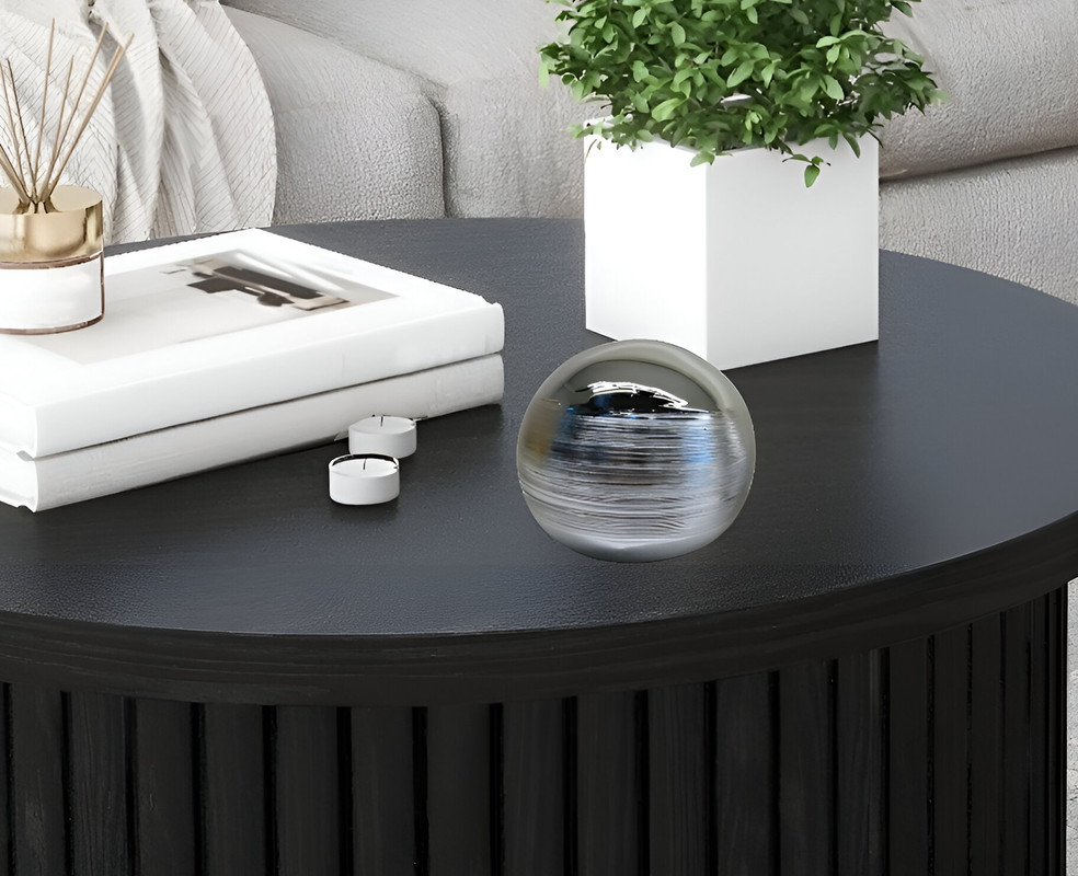 SET 2 ESFERAS EFECTO RAYE DECORATIVA MODERNAS LAU - 8