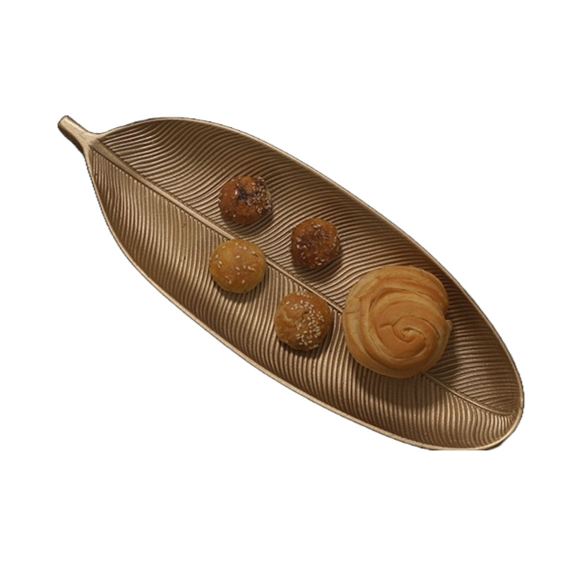 BANDEJA BLIZ DECORATIVA FORMA HOJA COMEDOR COCINA HOGAR LAU - 3