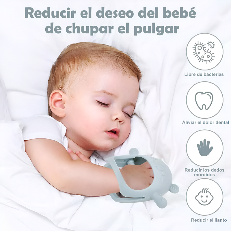 SET ZZKKO 2 MORDEDOR SUAVE SILICONA MANO ALIVIO DENTICIÓN BEBÉ LAU MULTICOLOR - 7