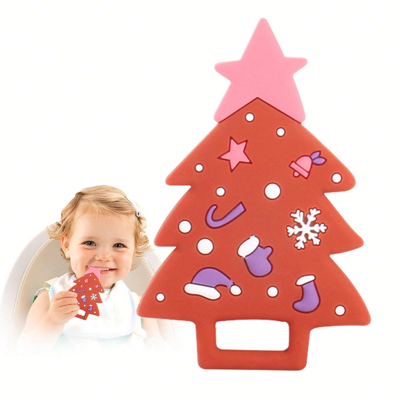 SET ZZKKO 3 MORDEDOR SILICONA SUAVE BEBÉS ARBOL NAVIDEÑO LAU MULTICOLOR - 8
