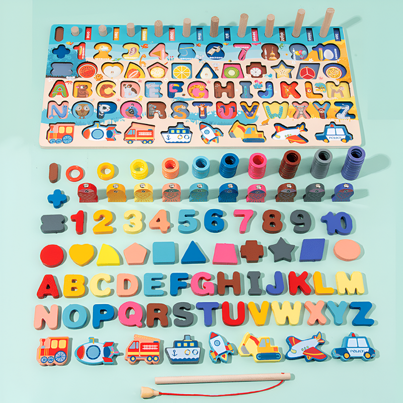 ROMPECABEZAS ZZKKO MULTICOLOR NUMERICO LETRAS FIGURAS EDUCATIVO NIÑOS LAU - 4