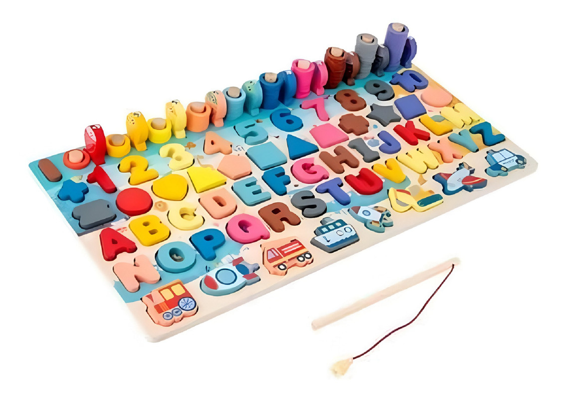 ROMPECABEZAS ZZKKO MULTICOLOR NUMERICO LETRAS FIGURAS EDUCATIVO NIÑOS LAU - 5