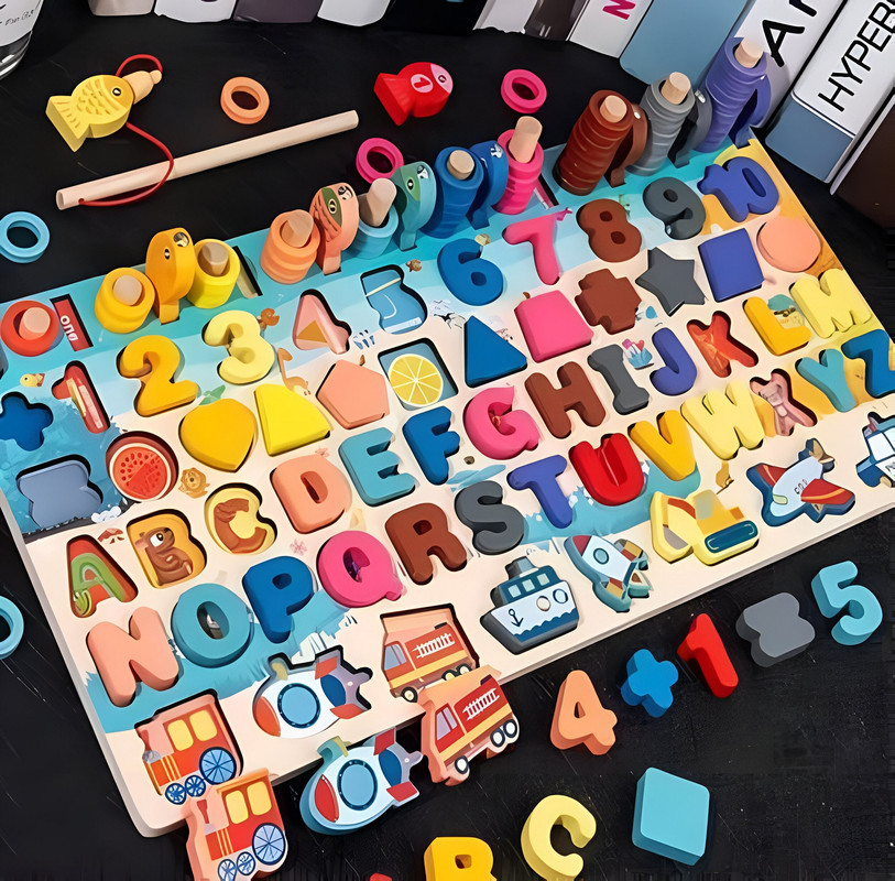 ROMPECABEZAS ZZKKO MULTICOLOR NUMERICO LETRAS FIGURAS EDUCATIVO NIÑOS LAU - 8