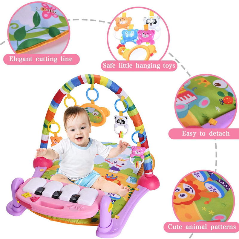 GIMNASIO ZZKKO ACTIVIDAD BEBÉ PIANO PATALEO ESTERILLA INFANTIL LAU MULTICOLOR - 4