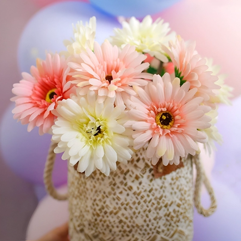 MARGARITAS ARTIFICIALES DECORATIVAS GERBERA SET DE 3 JHN - 8