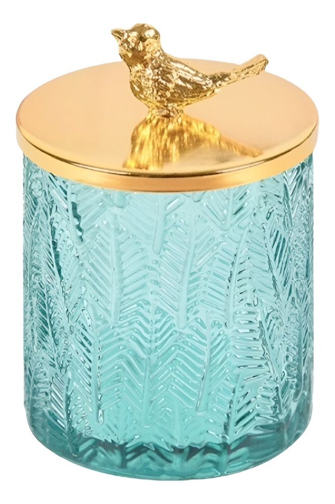 TARRO ALMACENAMIENTO DECORATIVO CRISTAL RELIEVE TAPA JHN - 1
