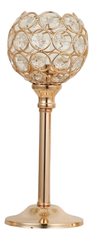 CANDELABRO CENTRO MESA CRISTAL SOPORTE ELEGANTE 22CM JHN - 1