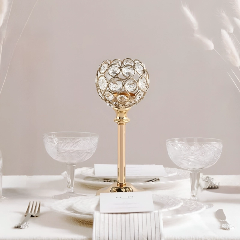 CANDELABRO CENTRO MESA CRISTAL SOPORTE ELEGANTE 22CM JHN - 7