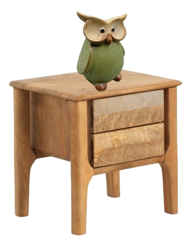 SET DE 2 ESTATUA BÚHO CERÁMICA DECORATIVA HOGAR JHN - 2