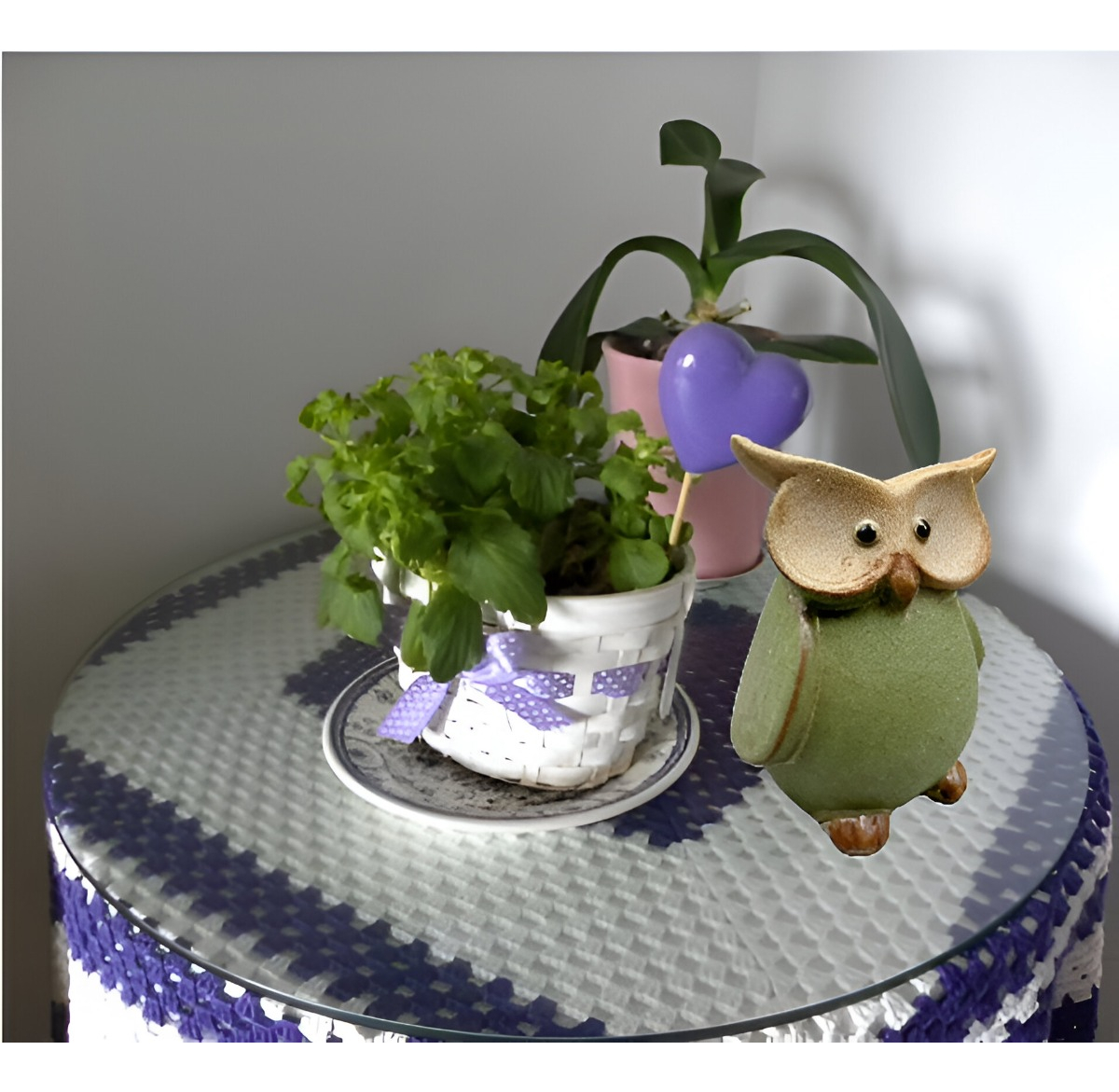 SET DE 2 ESTATUA BÚHO CERÁMICA DECORATIVA HOGAR JHN - 3
