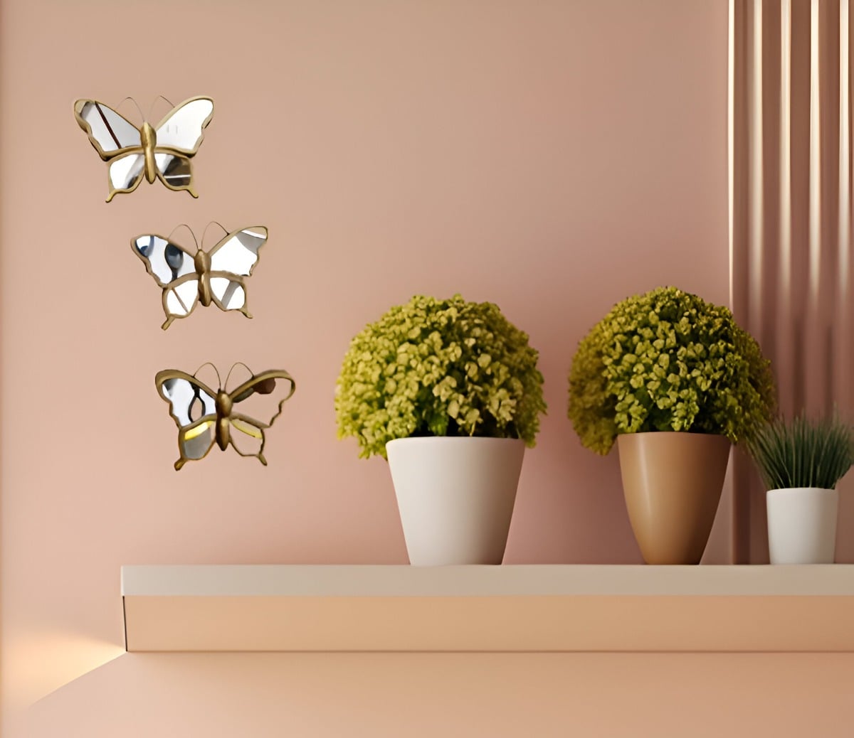 SET 3 ESPEJOS MARIPOSA DECORACIÓN GLAMOUR JHN DORADO - 5