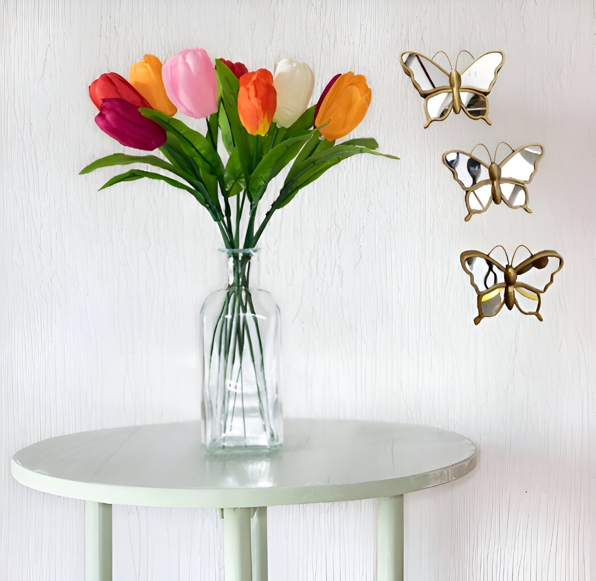 SET 3 ESPEJOS MARIPOSA DECORACIÓN GLAMOUR JHN DORADO - 8