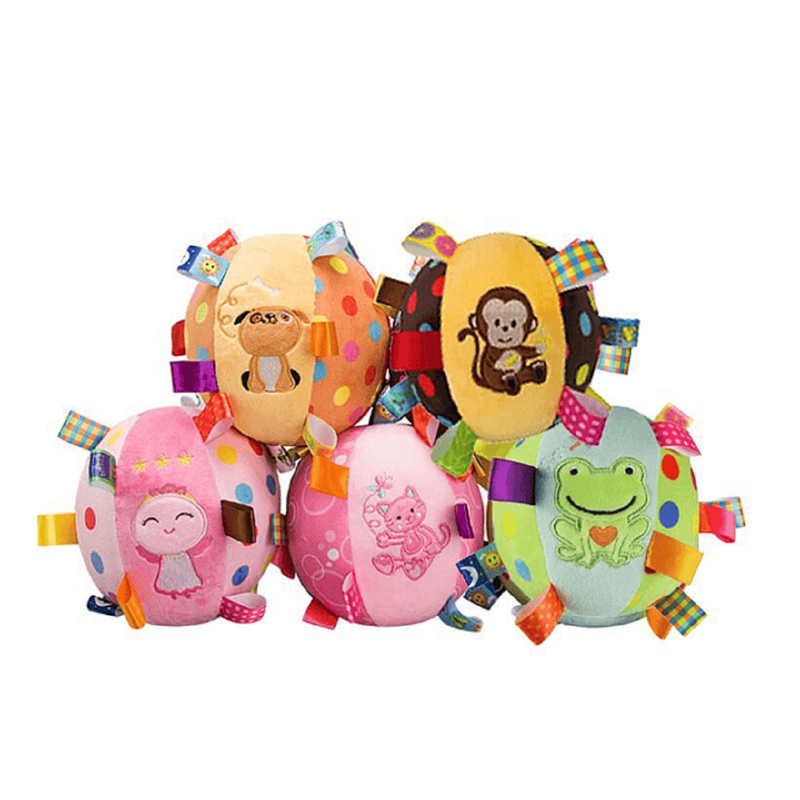 SONAJERO BFT PELOTA JUGUETE FELPA SUAVE SONIDO BEBÉS LAU MULTICOLOR - 6