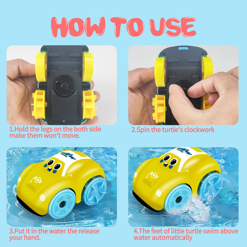 SET BFT 6 JUGUETES CARRITO AGUA BAÑO DUCHA DIVERTIDO NIÑOS LAU - 4