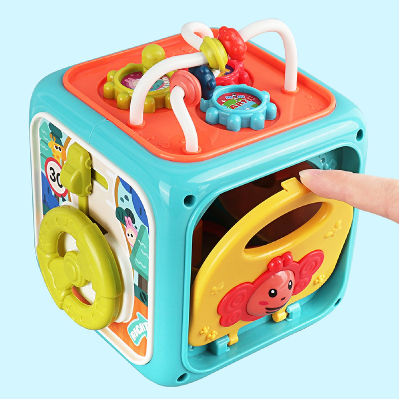 CUBO ESTIMULACIÓN A95X JUGUETE MUSICAL EDUCATIVO NIÑOS BEBÉS LAU MULTICOLOR - 8