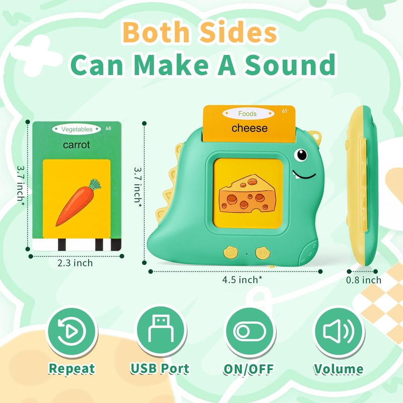 MÁQUINA APRENDIZAJE A95X DINOSAURIO TARJETA VOCABULARIO NIÑOS LAU MULTICOLOR - 10