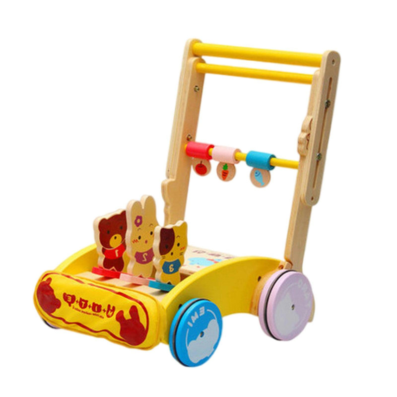 ANDADOR A95X MADERA 2EN1 EMPUJAR COCHECITO PRIMER PASO NIÑOS LAU - 3