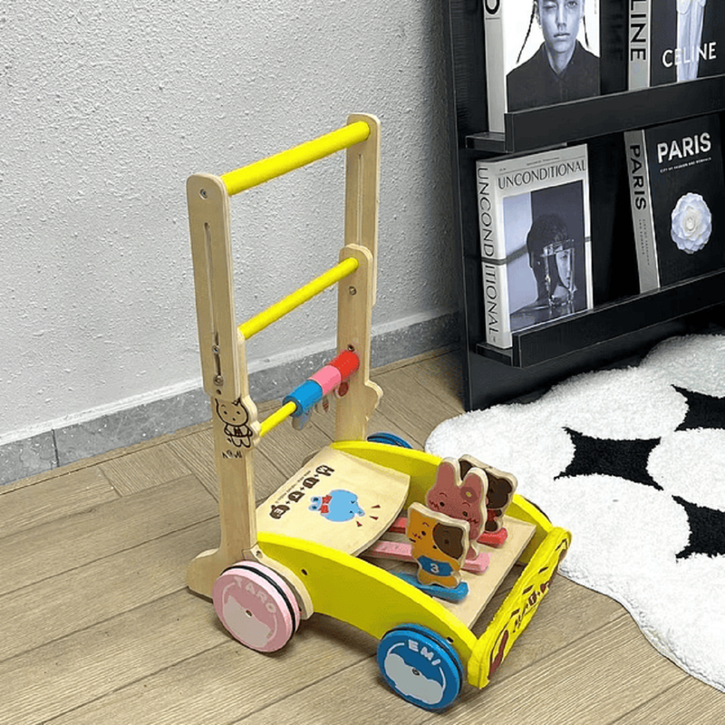 ANDADOR A95X MADERA 2EN1 EMPUJAR COCHECITO PRIMER PASO NIÑOS LAU - 5