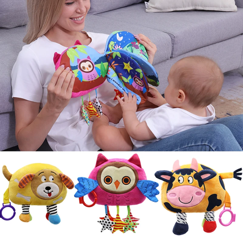 JUGUETES LIBROS A95X TELA INTERACTIVOS APRENDIZAJE BEBÉS LAU MULTICOLOR - 7