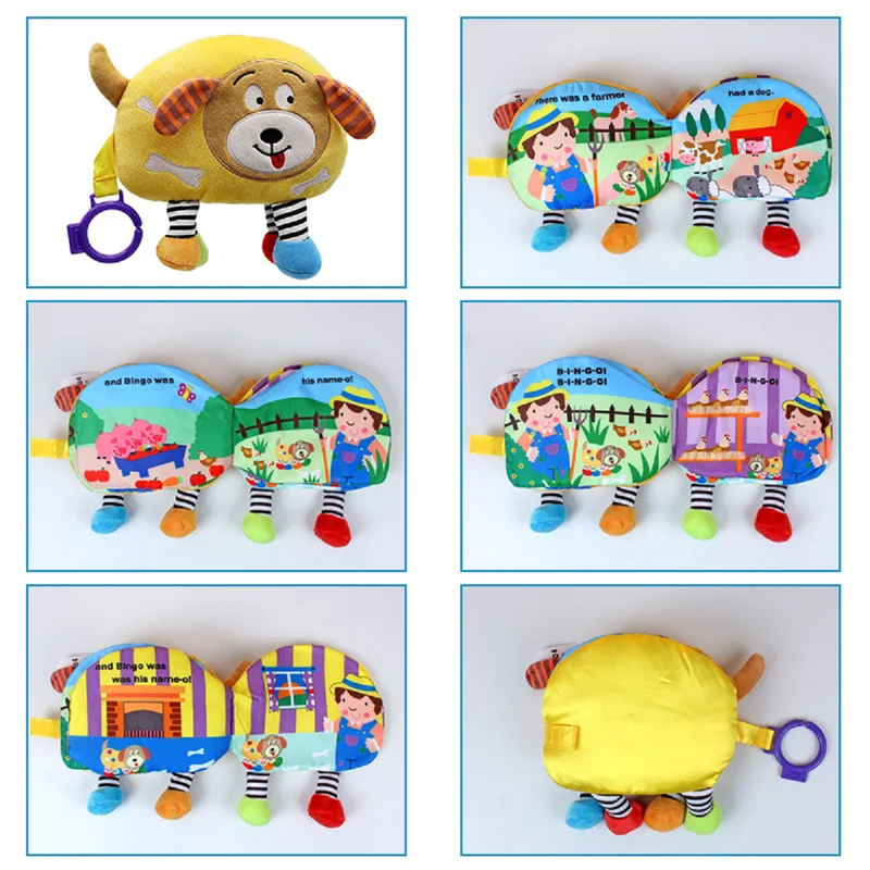 JUGUETES LIBROS A95X TELA INTERACTIVOS APRENDIZAJE BEBÉS LAU MULTICOLOR - 8