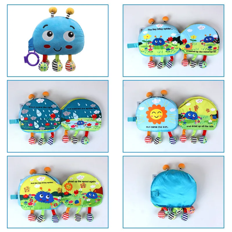 JUGUETES LIBROS A95X TELA INTERACTIVOS APRENDIZAJE BEBÉS LAU MULTICOLOR - 9