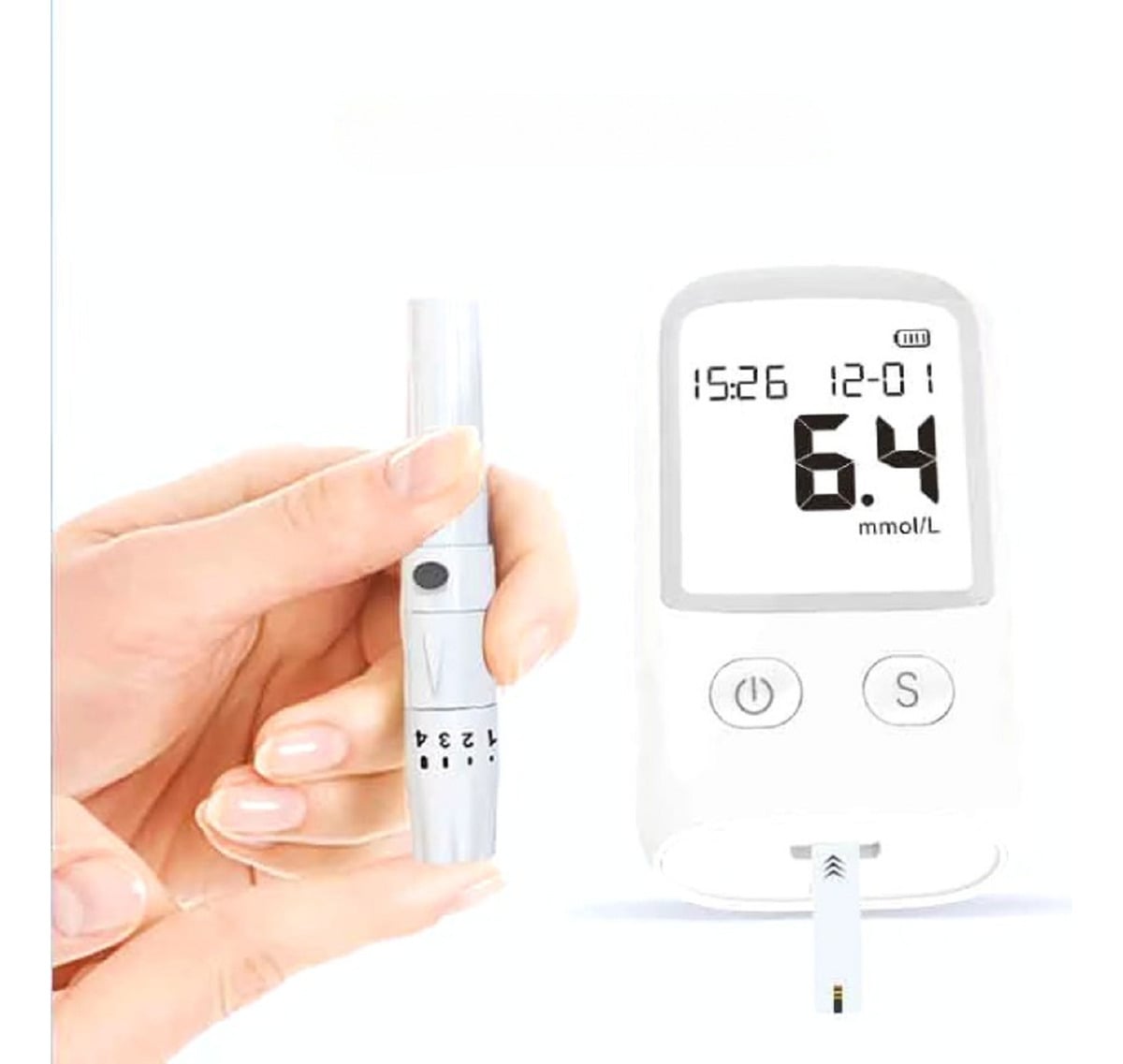 GLUCÓMETRO MONITOR PORTÁTIL TIRAS LANCETAS PRECISA LAU - 2