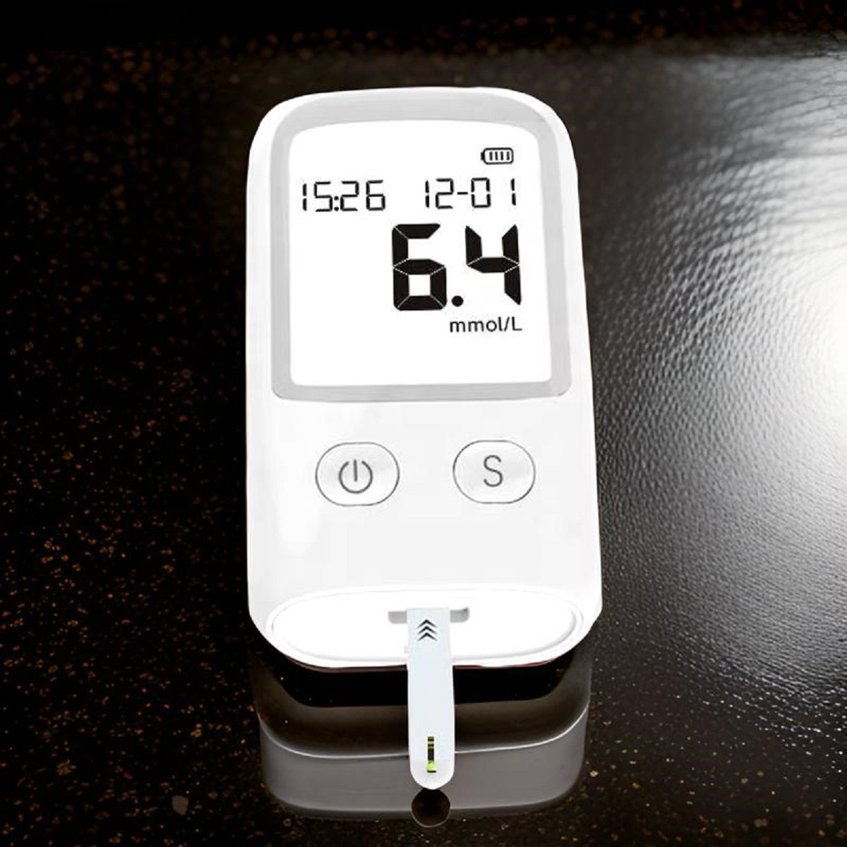 GLUCÓMETRO MONITOR PORTÁTIL TIRAS LANCETAS PRECISA LAU - 6