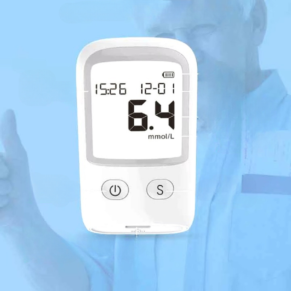 GLUCÓMETRO MONITOR PORTÁTIL TIRAS LANCETAS PRECISA LAU - 8