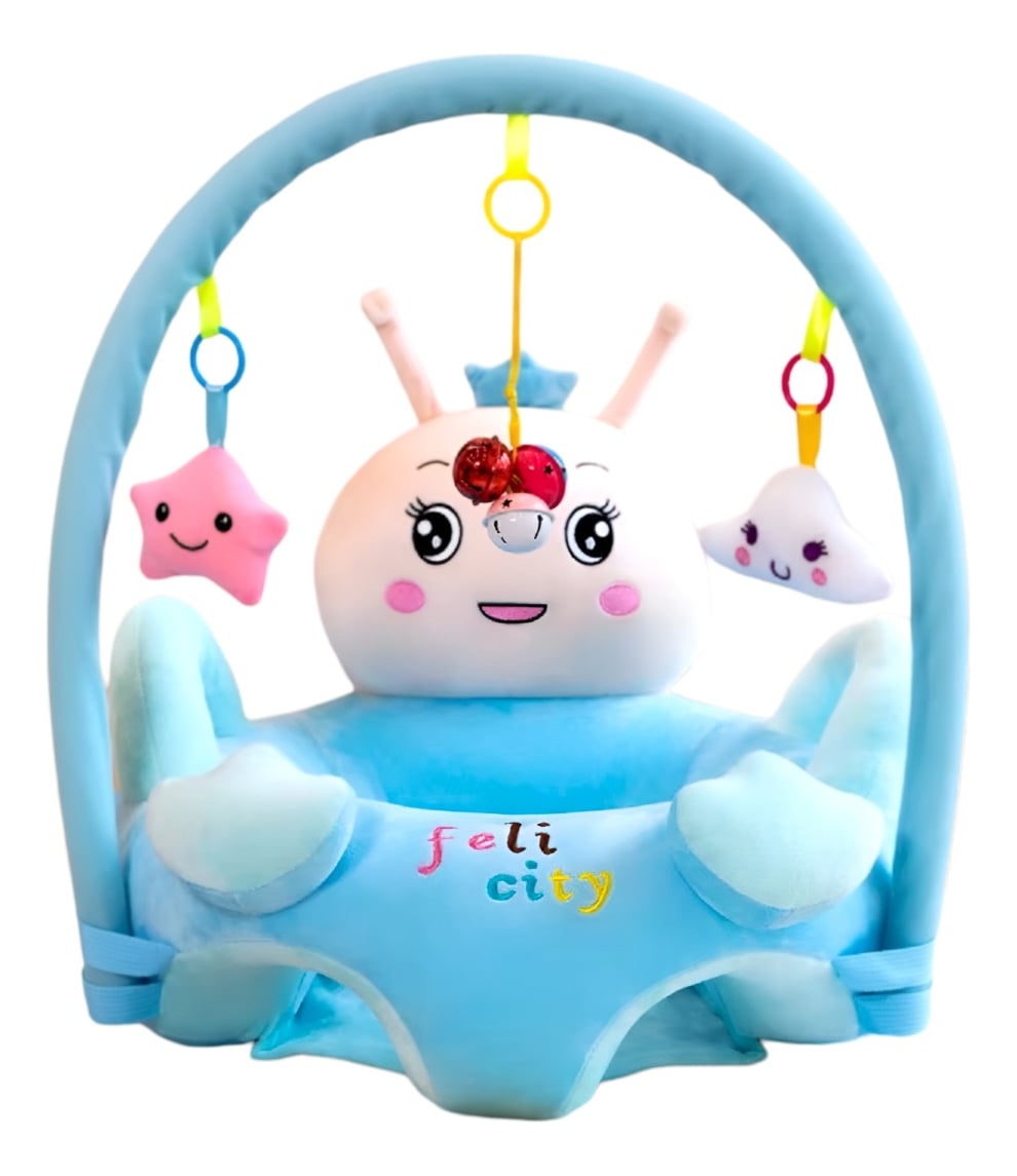 COJÍN ASIENTO APOYO BEBÉ FELPA ANTICAÍDAS LAVABLE JHN MULTICOLOR - 1