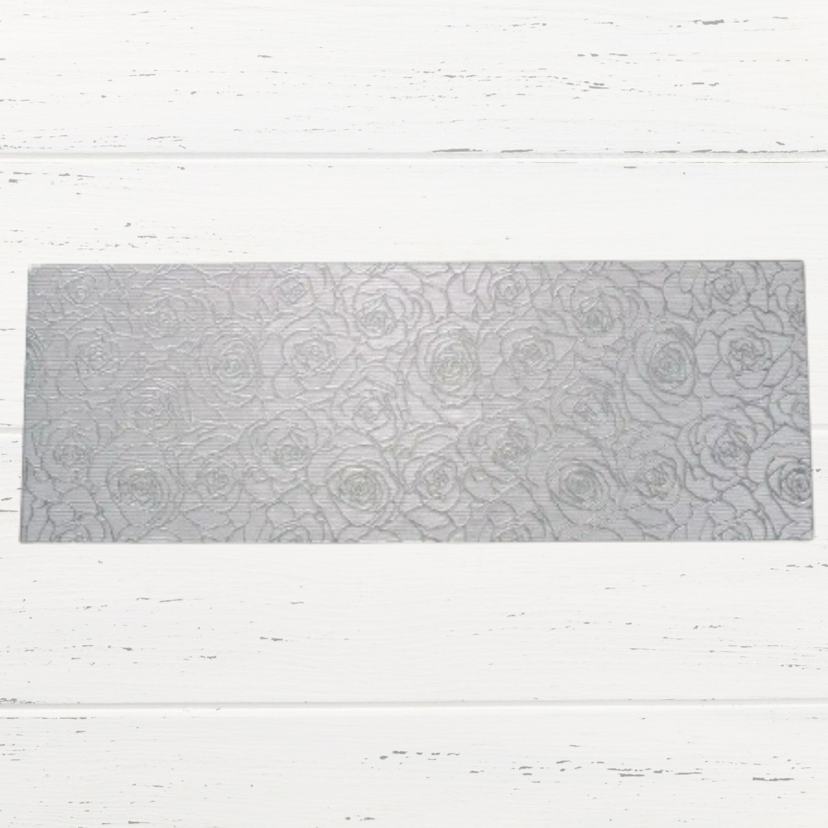 SET DE 3 MANTEL DECORATIVO DORADO PLATA FLORAL RELIEVE JHN - 6