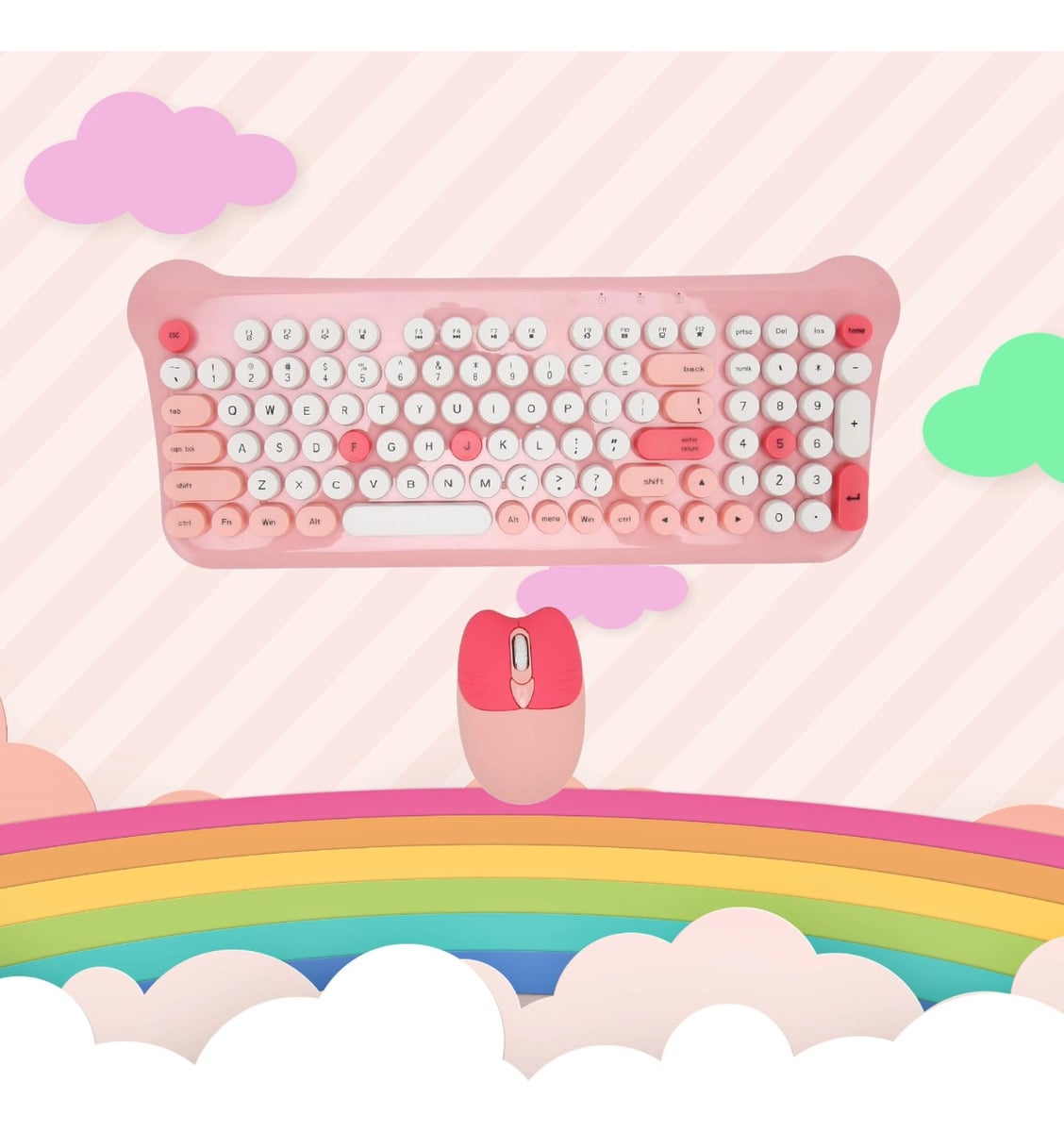 KITS TECLADO MOUSE PRETTY COMPUTADOR PORTATIL USB LAU - 3