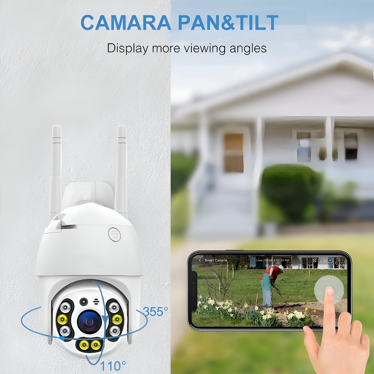 CÁMARA SEGURIDAD SC CAMARA SEGURIDAD PANORAMICA 360 AUDIO VIGILANCIA HOGAR LAU - 8
