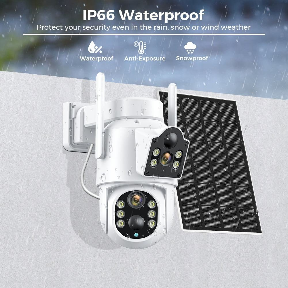 CÁMARA SEGURIDAD SC CAMARA SEGURIDAD SOLAR INTELIGENTE IR WI-FI JARDIN HOGAR LAU - 4