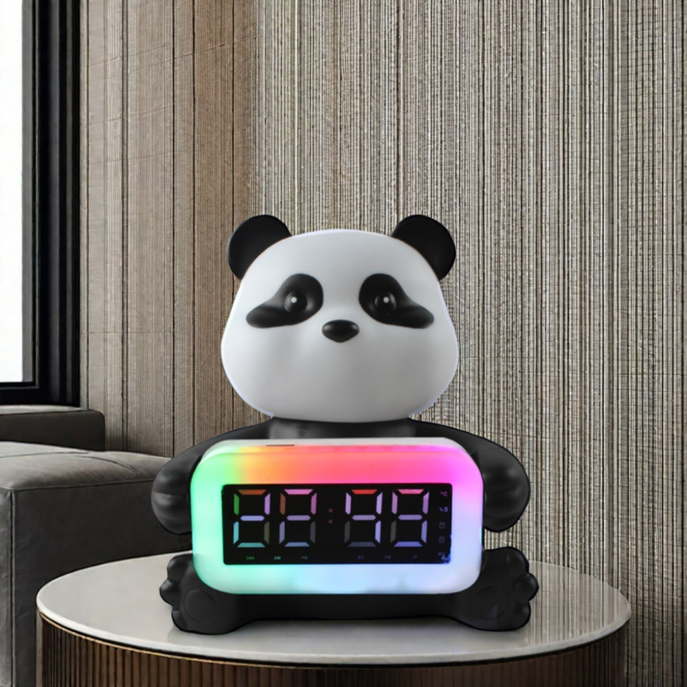 RADIO DESPERTADOR OSITO LUZ RGB MUSICA RECARGABLE LAU - 4
